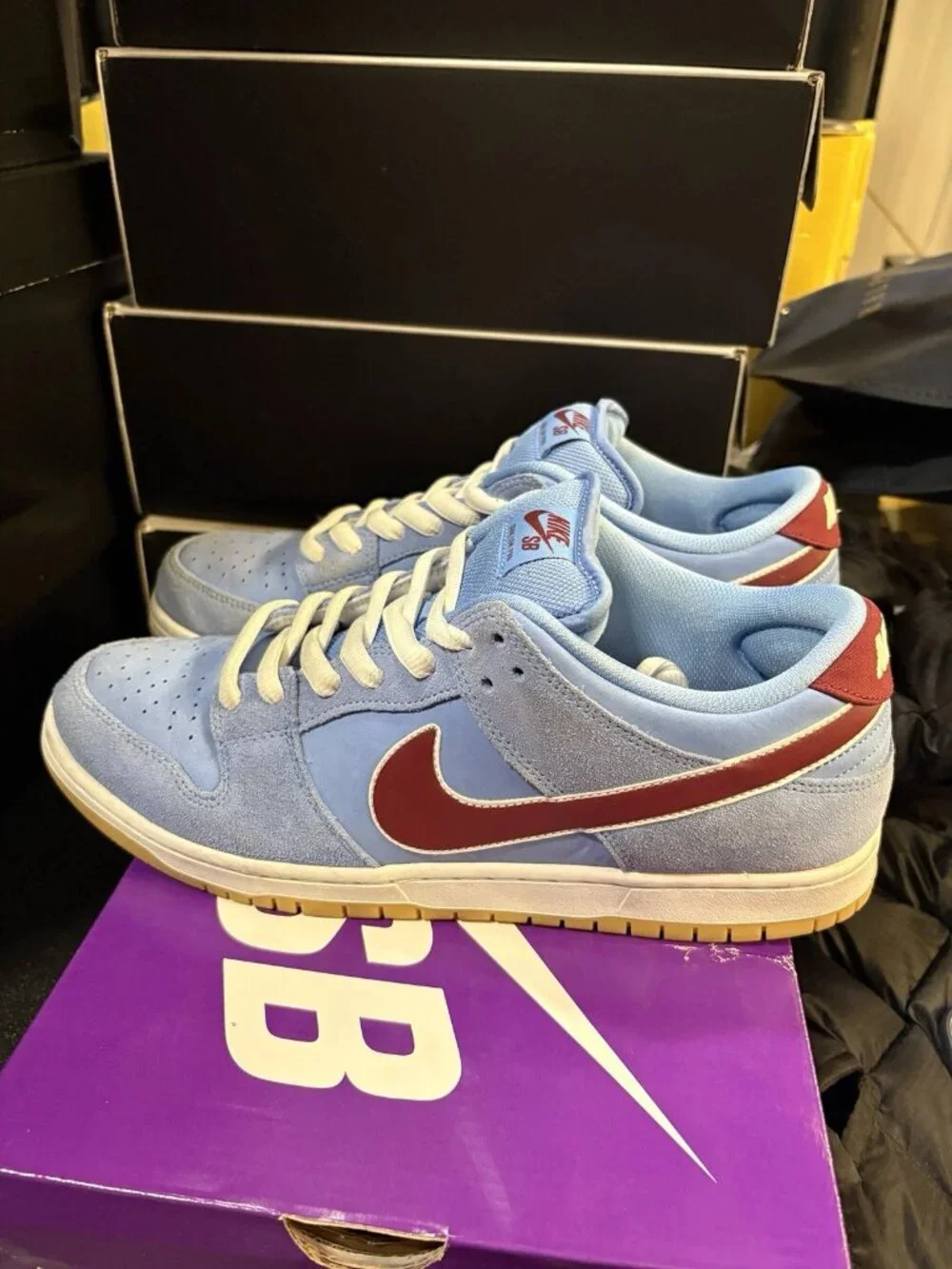 WORN Men’s Nike SB Dunk Low Philadelphia Phillies DQ4040-400 Size 11.5 WITH BOX